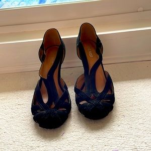 Nine West Black Suede Strappy heel